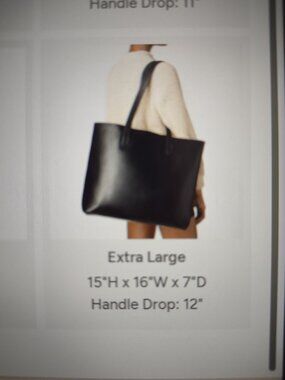 Thursday Boot Company - extra large leather tote bag - EUC - black leather